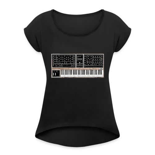 One syntetisaattori - Koszulka damska z lekko podwiniętymi rękawami