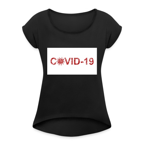 covid 19 - Camiseta con manga enrollada mujer