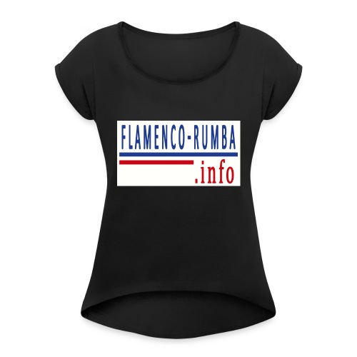 logo - T-shirt à manches retroussées Femme