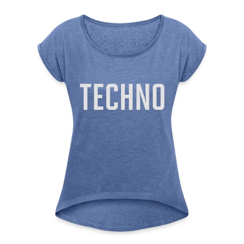 TECHNO - Women's T-Shirt with rolled up sleeves