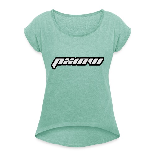 px10w2 - Vrouwen T-shirt met opgerolde mouwen