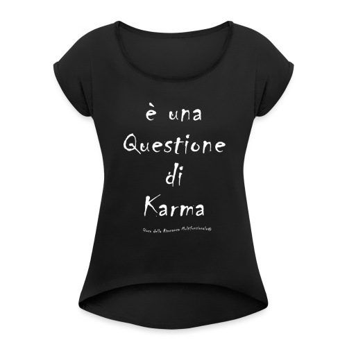 questione di Karma Bianco - Maglietta da donna con risvolti