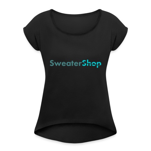 SweaterShop Promo T-Shirt - Vrouwen T-shirt met opgerolde mouwen