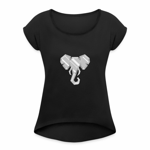 Precious Stone: Crystal Elephant - T-shirt à manches retroussées Femme