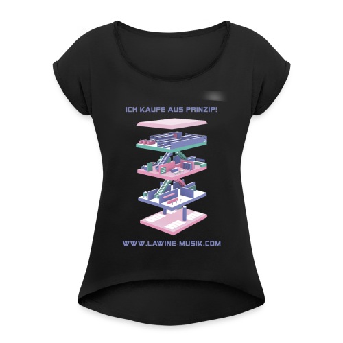 Kaufhaus - Frauen T-Shirt mit gerollten Ärmeln