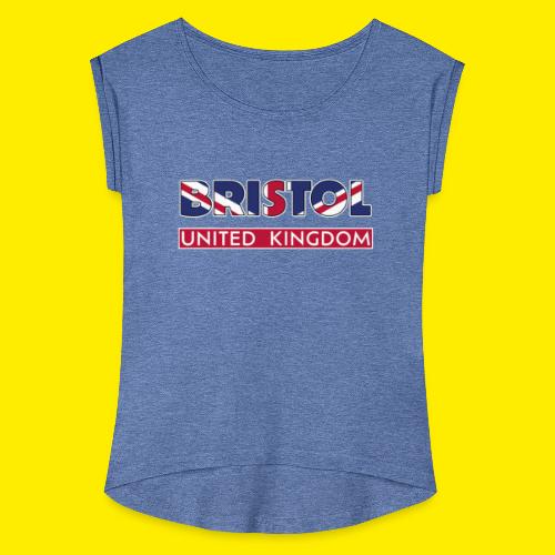 Bristol United Kingdom - Vrouwen T-shirt met opgerolde mouwen