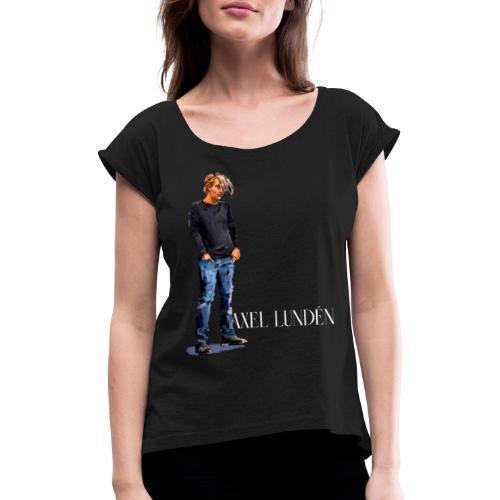 Axel Lundén 2012 late Shaking Hands-era motif - Women's T-Shirt with rolled up sleeves