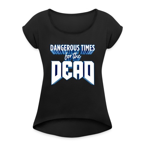 DT4TD logo 3D - Vrouwen T-shirt met opgerolde mouwen
