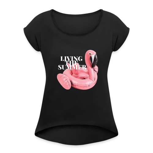 Living the Summer - Camiseta con manga enrollada mujer