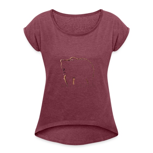 Bär - Frauen T-Shirt mit gerollten Ärmeln