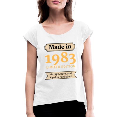 1940 40 åring - T-skjorte med rulleermer for kvinner