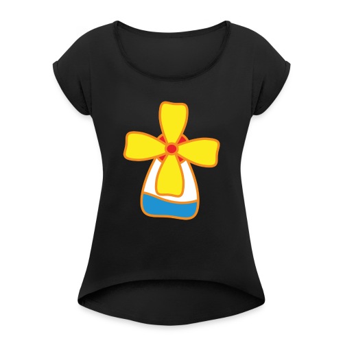 Molen - Vrouwen T-shirt met opgerolde mouwen