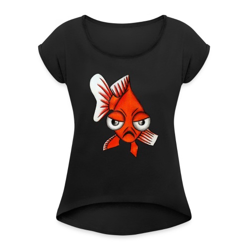 Angry Fish - T-shirt à manches retroussées Femme