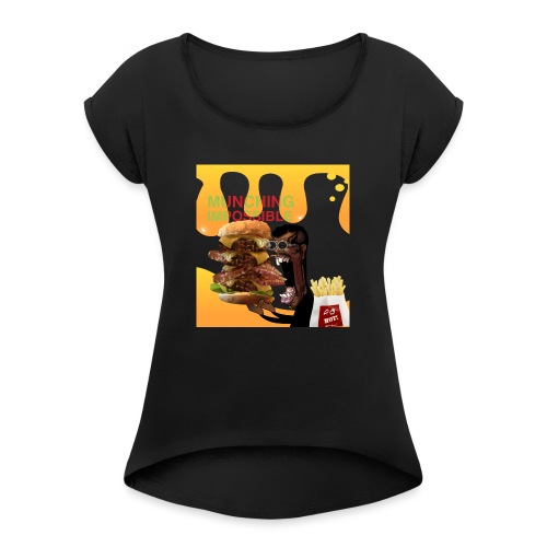 munching impossible: View to a Grill - Frauen T-Shirt mit gerollten Ärmeln