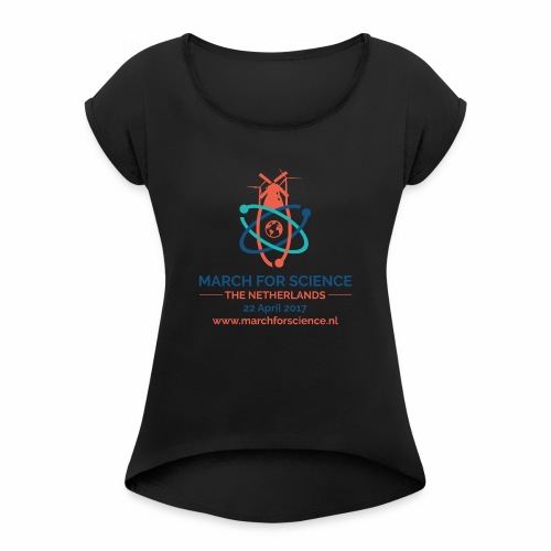 MfS-NL logo light background - Women's T-Shirt with rolled up sleeves