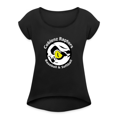 Logo + Hit&Run&Throw - Frauen T-Shirt mit gerollten Ärmeln