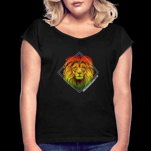 LION HEAD - UNDERGROUNDSOUNDSYSTEM - Frauen T-Shirt mit gerollten Ärmeln