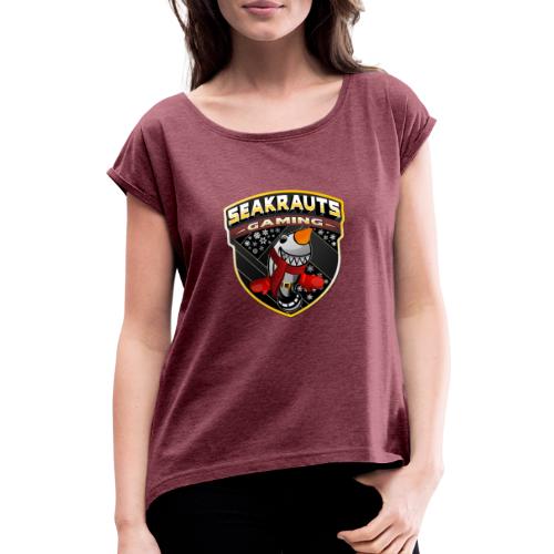 Seakrauts Winterlogo Karotte - Frauen T-Shirt mit gerollten Ärmeln