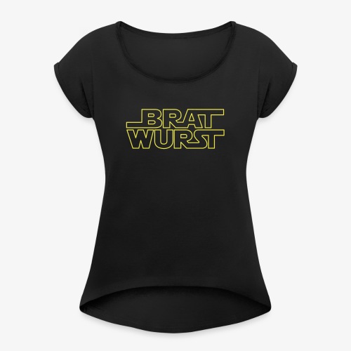Bratwurst (Jedi) - Frauen T-Shirt mit gerollten Ärmeln