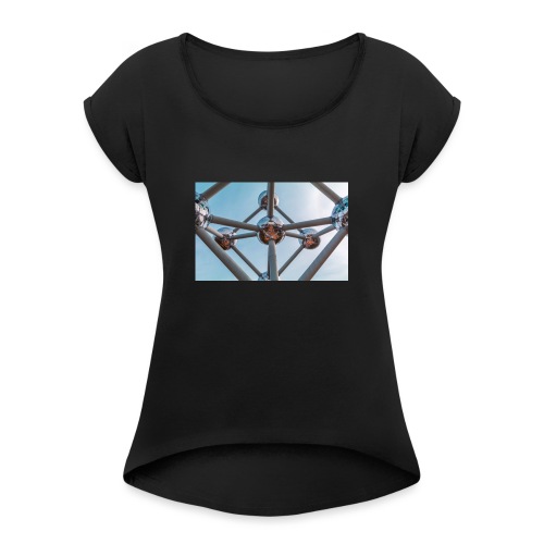 Atomium - Frauen T-Shirt mit gerollten Ärmeln