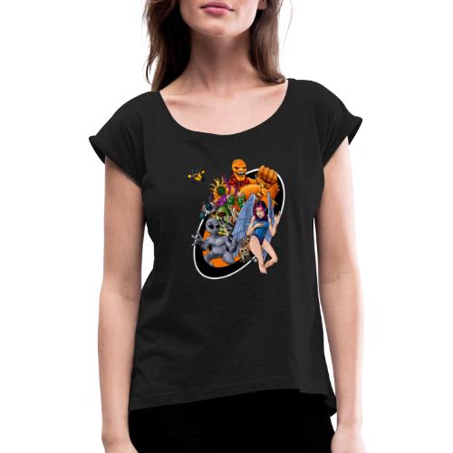 Startopia Character Emblem - Women's T-Shirt with rolled up sleeves