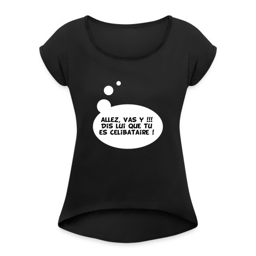 BD - T-shirt à manches retroussées Femme