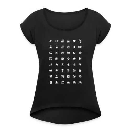 Picture Language - Frauen T-Shirt mit gerollten Ärmeln