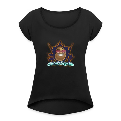 PotatoSquad - Vrouwen T-shirt met opgerolde mouwen