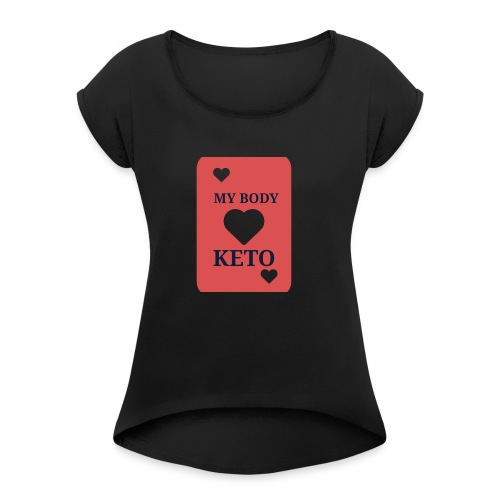 Keto - Vrouwen T-shirt met opgerolde mouwen