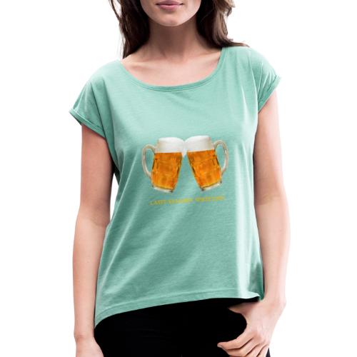 Bier Himmelfahrt Vatertag Glas - Frauen T-Shirt mit gerollten Ärmeln