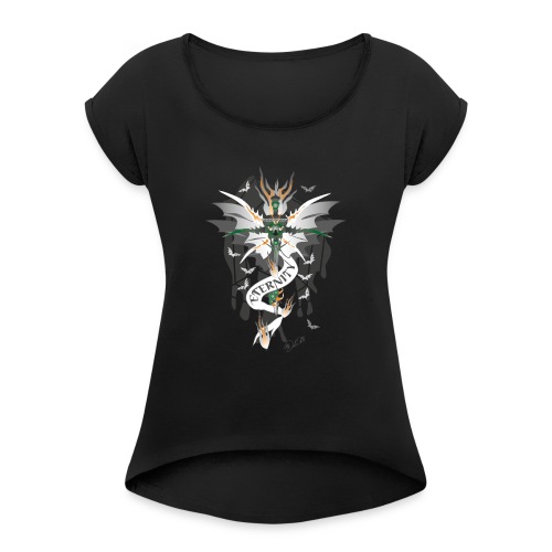 Dragon Sword - Eternity - Drachenschwert - Frauen T-Shirt mit gerollten Ärmeln
