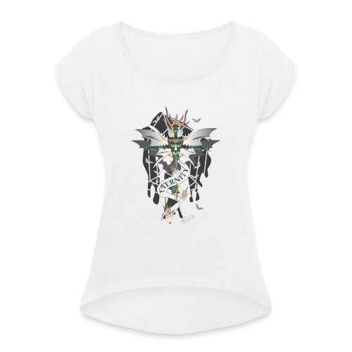 Dragon Sword - Eternity - Drachenschwert - Frauen T-Shirt mit gerollten Ärmeln