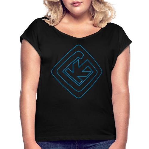 KG Logo - Frauen T-Shirt mit gerollten Ärmeln