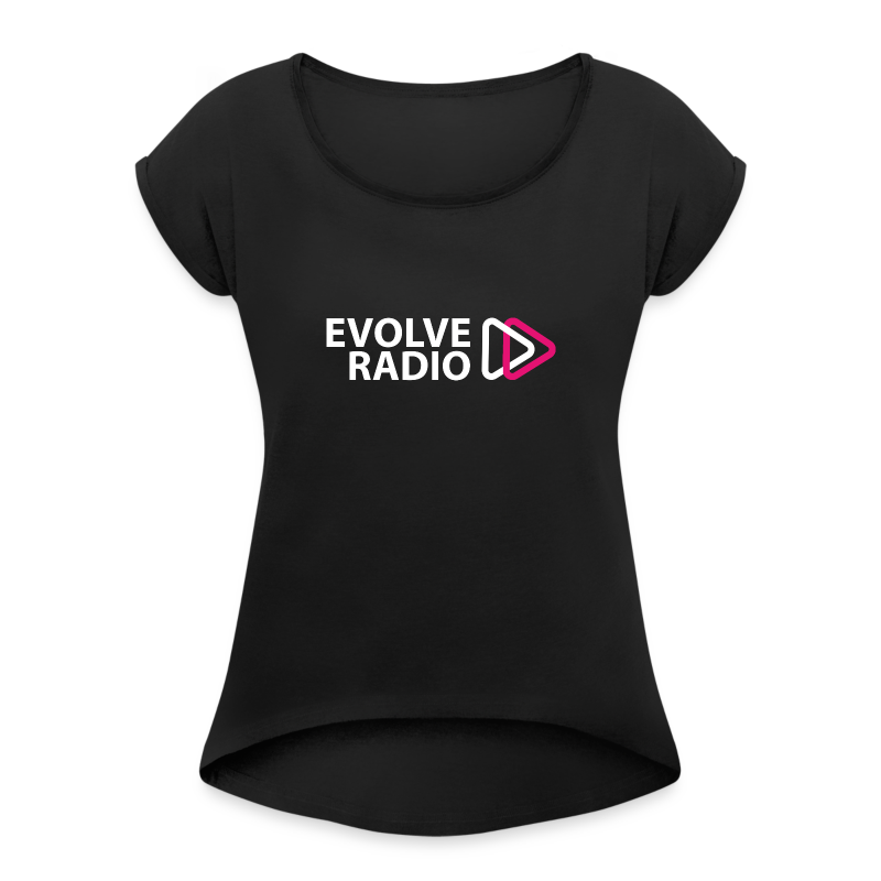 Evolve radio logo - Women's T-Shirt with rolled up sleeves