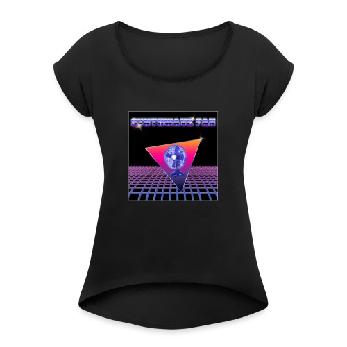 Synthewave fan - Women's T-Shirt with rolled up sleeves