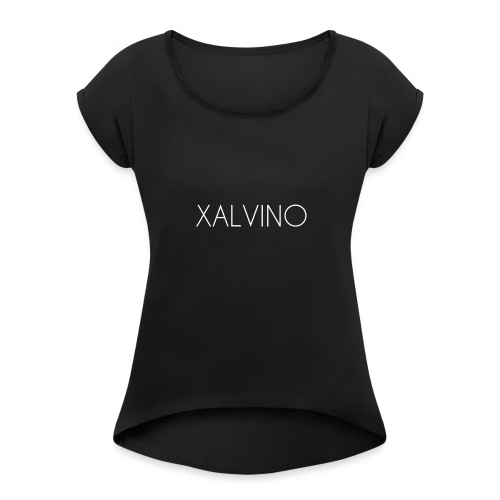 Xalvino (White) - Vrouwen T-shirt met opgerolde mouwen