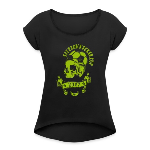 Logo Silpion Kicker Cup 2017 - Frauen T-Shirt mit gerollten Ärmeln