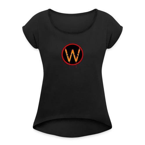Wasome - Camiseta con manga enrollada mujer
