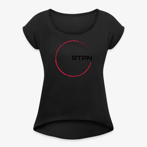RTPN Sphere Logo - Naisten T-paita, jossa rullatut hihat
