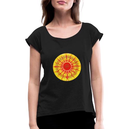 Sternentor SchöpfungsEnergie - Sonja Ariel - Frauen T-Shirt mit gerollten Ärmeln