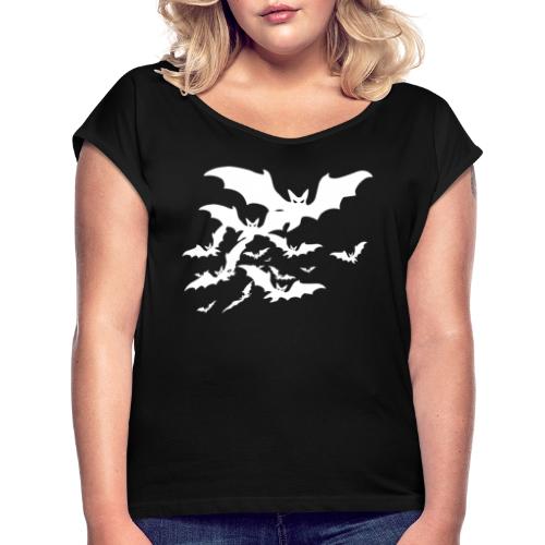 Bats - Frauen T-Shirt mit gerollten Ärmeln