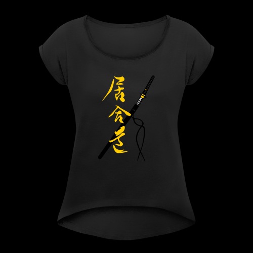 Iaido_01 - Dame T-shirt med rulleærmer