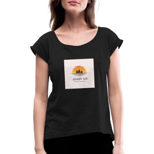Roblox Airline Barøy Air - Women's T-Shirt with rolled up sleeves