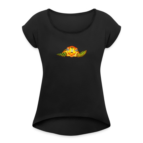 Angry Turtle Fluo - T-shirt à manches retroussées Femme