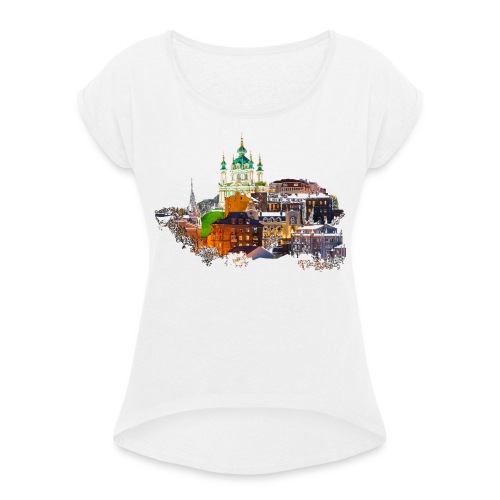Kiew - Frauen T-Shirt mit gerollten Ärmeln
