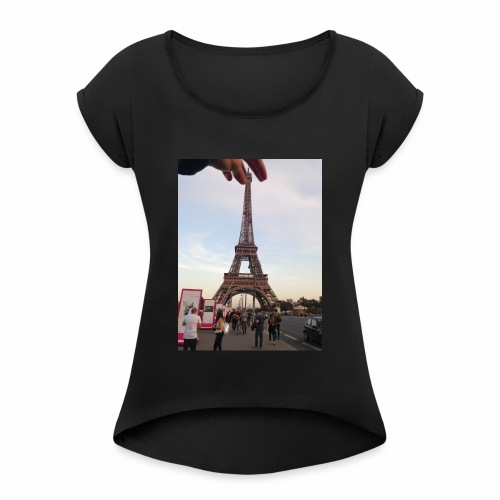 Paris Tour Eiffel - T-shirt à manches retroussées Femme