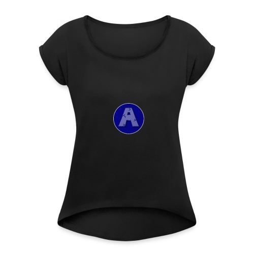 A-T-Shirt - Frauen T-Shirt mit gerollten Ärmeln