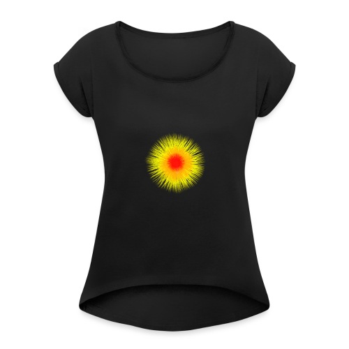 Sonne I - Frauen T-Shirt mit gerollten Ärmeln