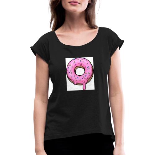 Donut derretido - Camiseta con manga enrollada mujer