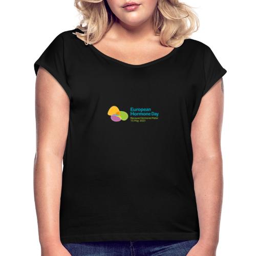 European Hormone Day 2023 logo RGB - Women's T-Shirt with rolled up sleeves